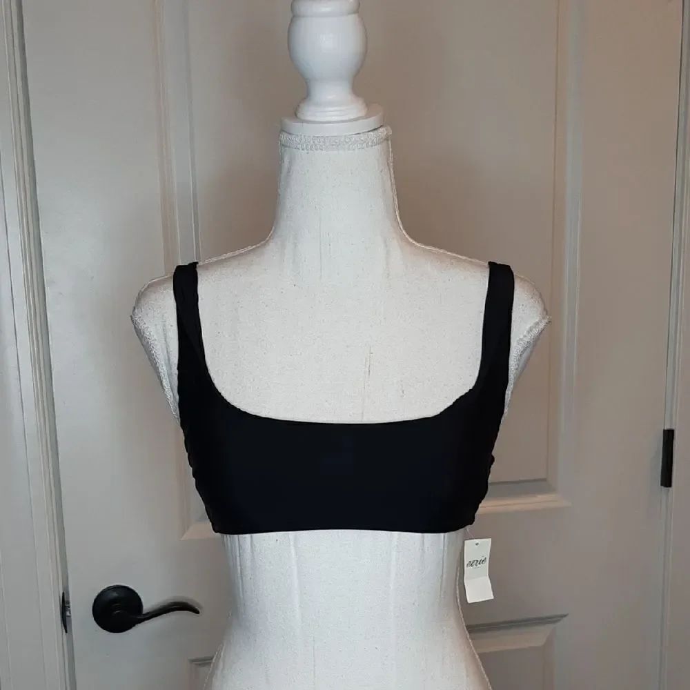 Aerie Scoop Black Bikini Top
